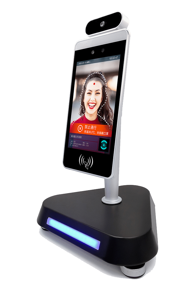 desk mount version -clipped desk mount temperature kiosk