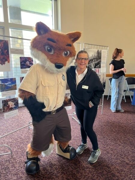 teresa posing with fox